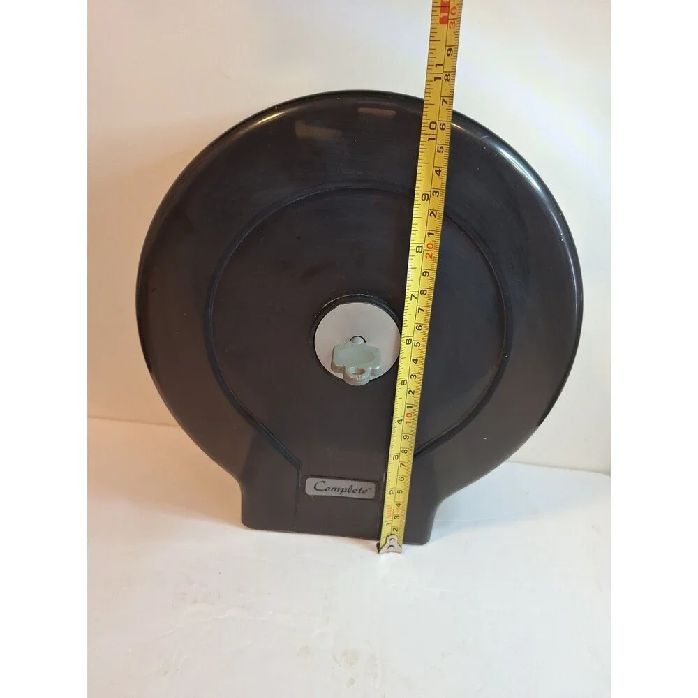Complete Jumbo Commercial Toilet Paper Dispenser Wall Mount ABS Black 11-inch